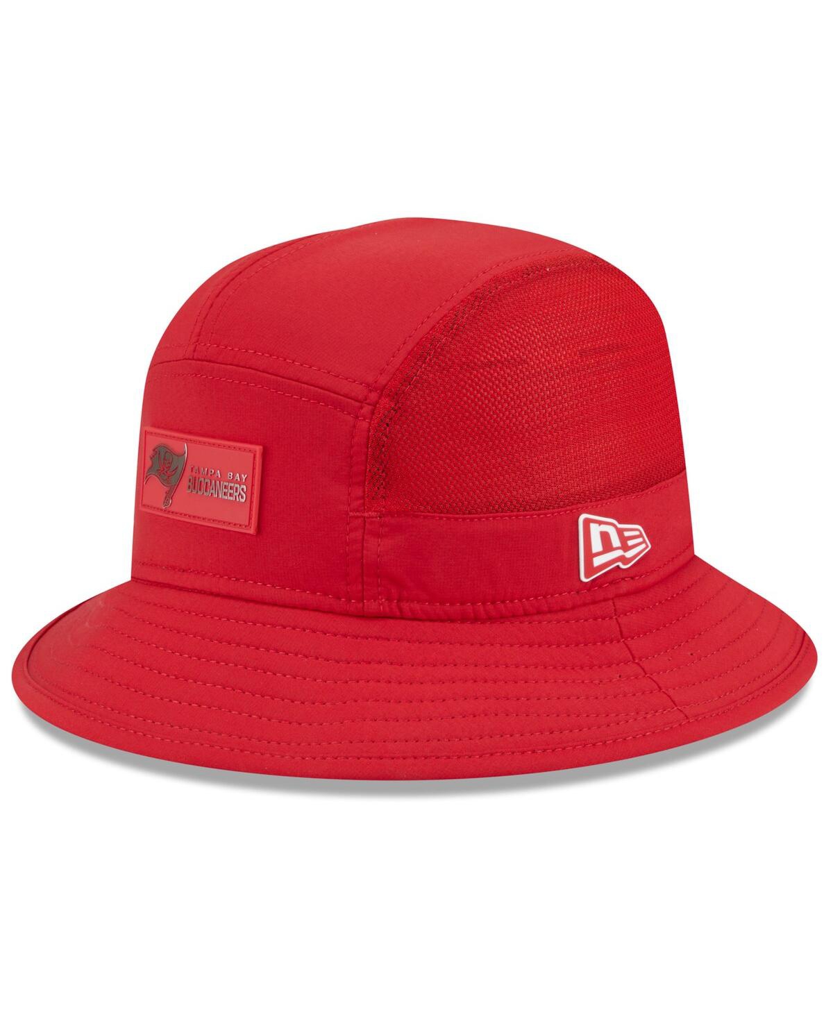 New Era Men's Red Tampa Bay Buccaneers 2025 Sideline Bucket Hat In Red