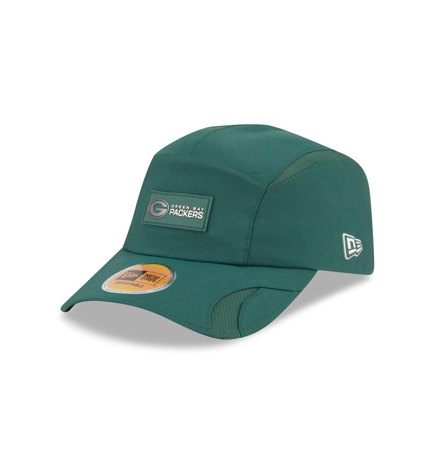Мужская кепка New Era Green Green Bay Packers 2025 Sideline Runner Adjustable Hat — фото 1