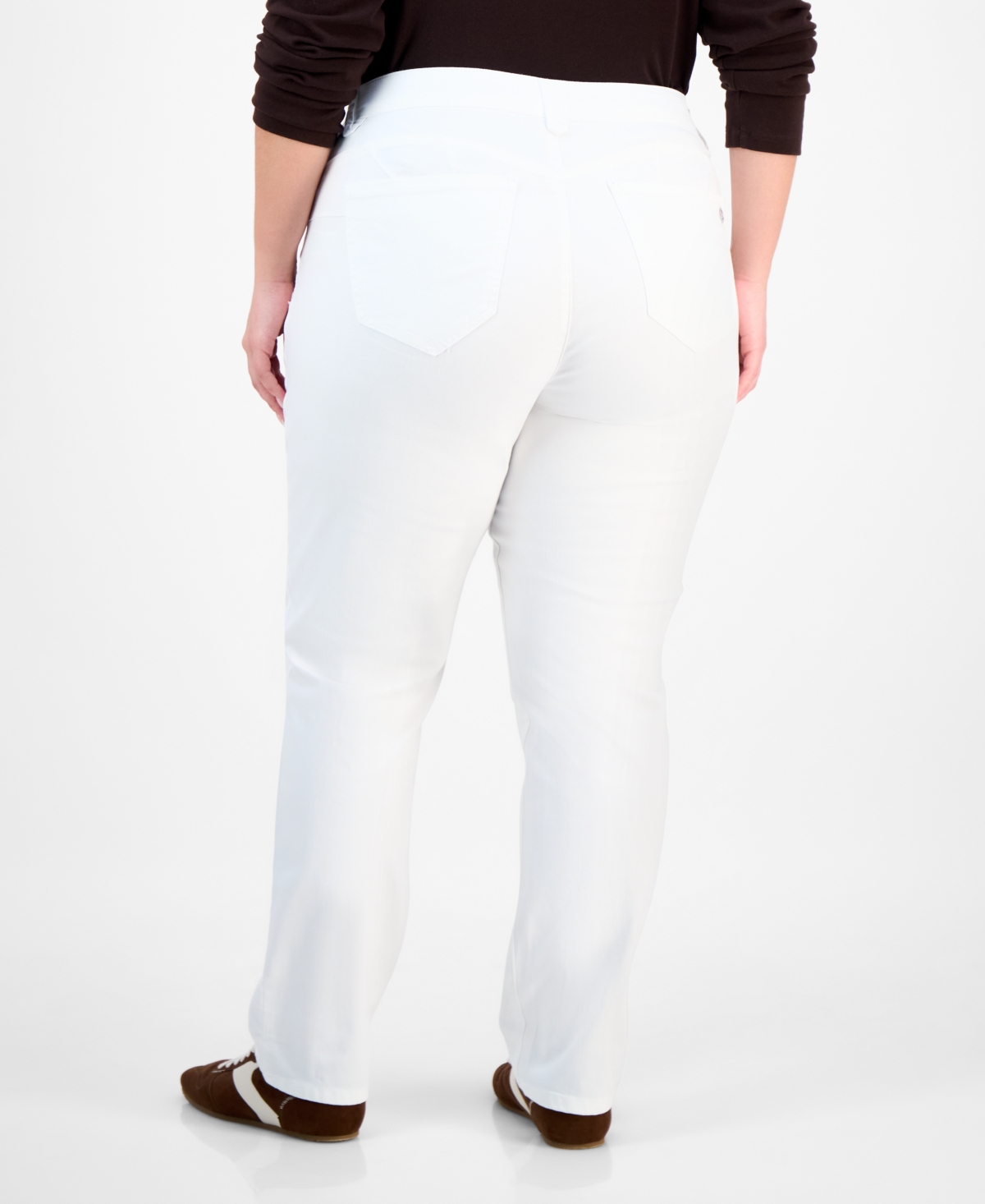 Democracy Trendy Plus Size Absolution Straight-leg Jeans In White