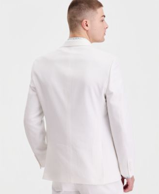 Men's Slim-Fit Linen-Blend Suit Separates Jacket