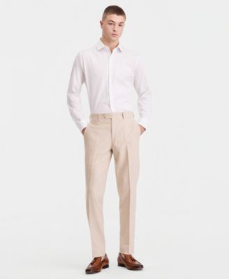 Men's Slim-Fit Linen-Blend Suit Separates Pants