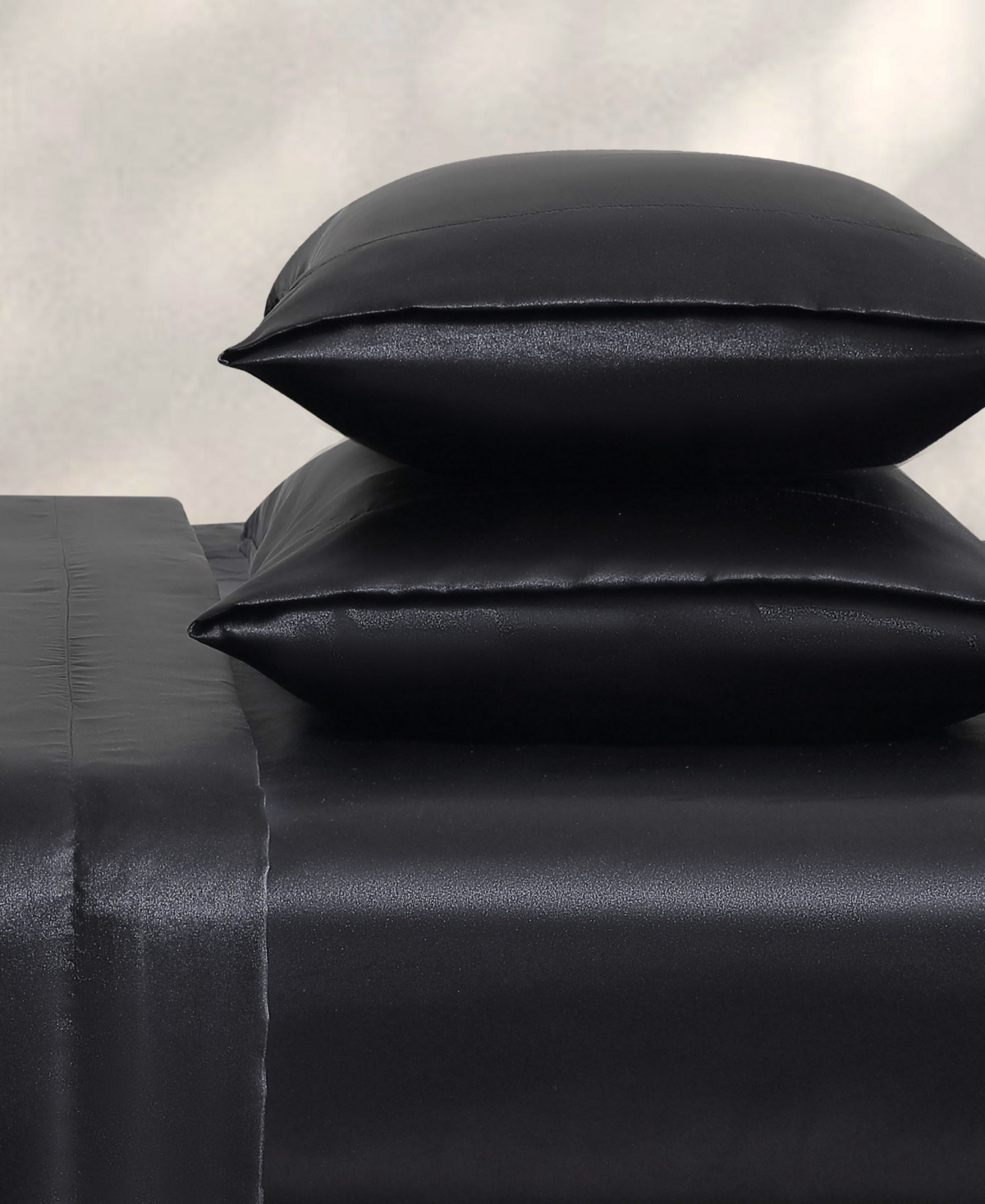 Jessica Simpson Silky Satin 4-pc. Sheet Set, King In Black