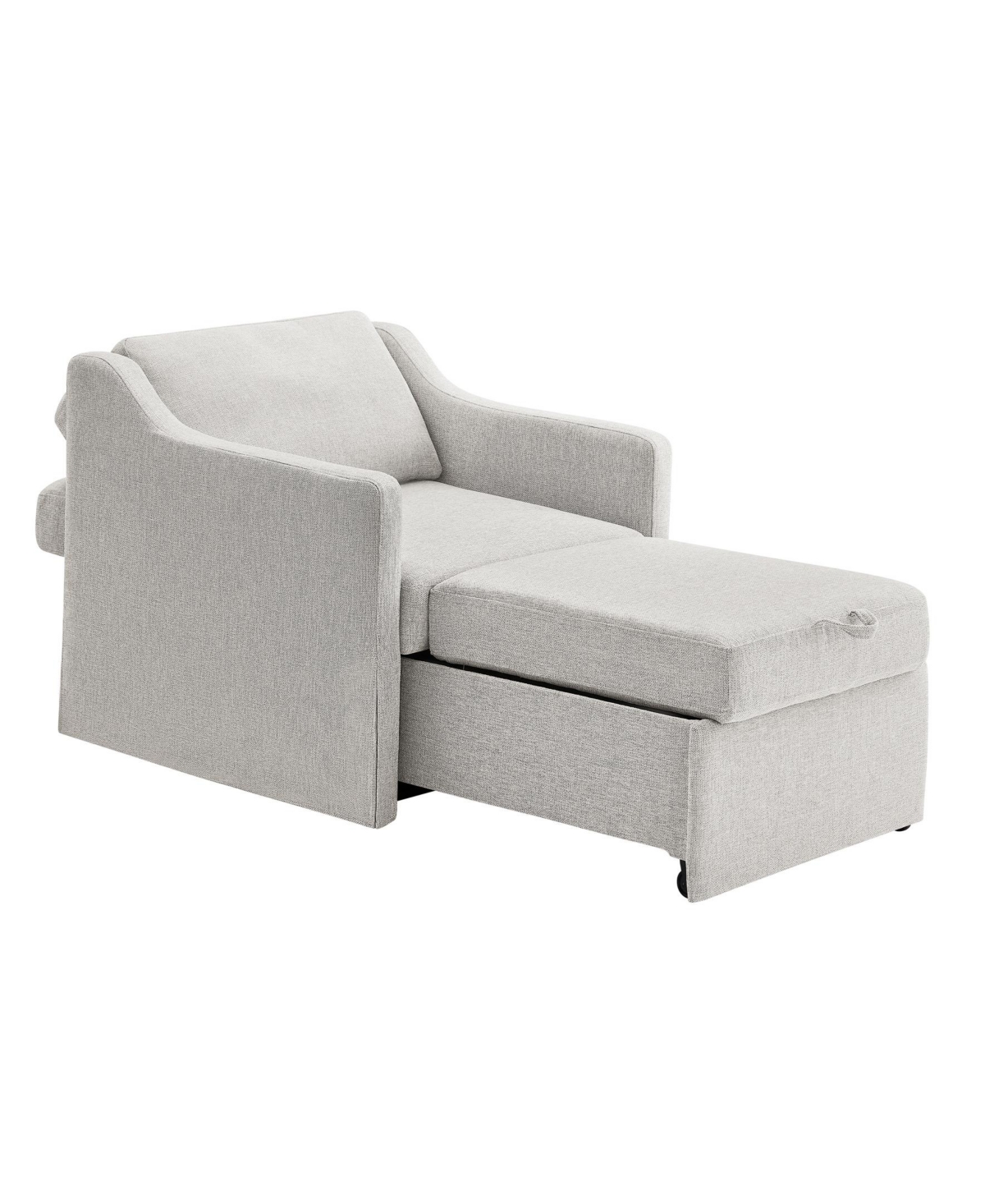 Serta 35" Polyester Harley Convertible Single Sleeper Chair In Gray