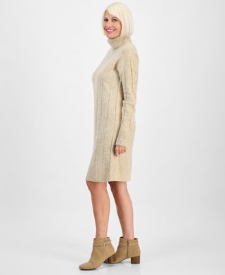 Petite Turtleneck Sweater Dress, Macy's Exclusive