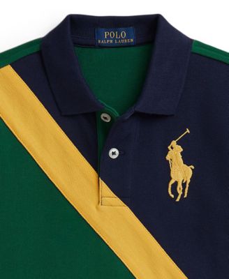 Toddler and Little Boys Striped Poplin Polo Shirt