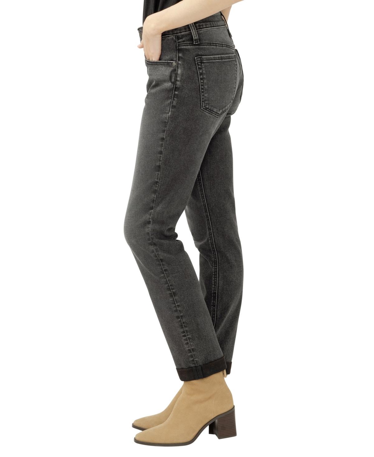 Silver Jeans Co. Mid Rise Slim Boyfriend Jeans In Gray