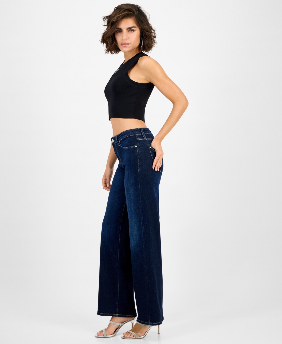 Guess Women's Sexy Palazzo Wide Leg Jeans