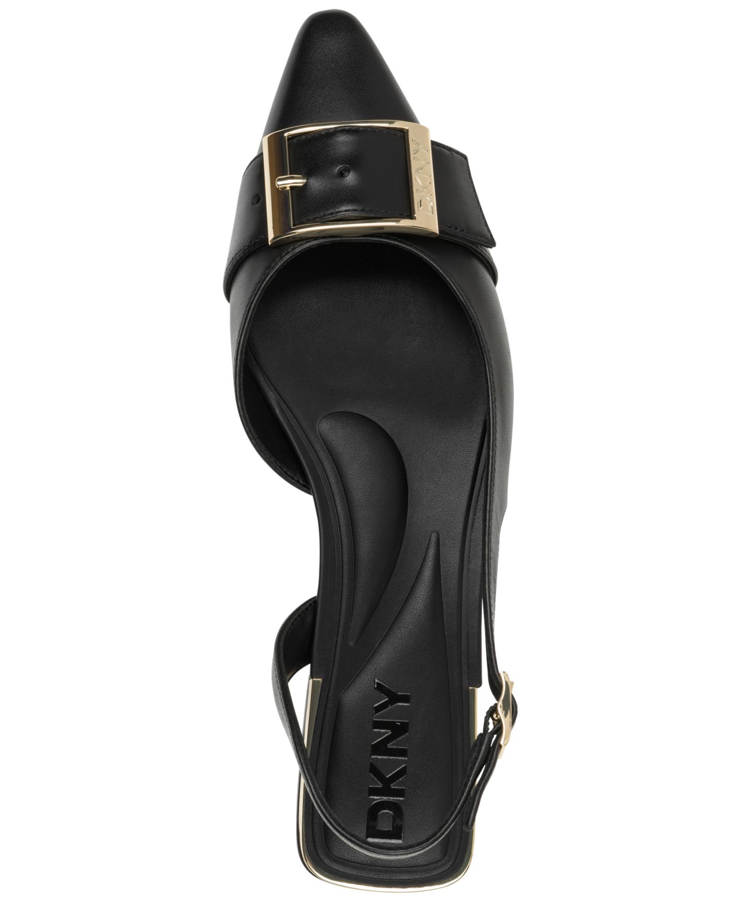 Женские балетки DKNY Clemma с открытой пяткой, цвет: Чёрный — фото 4