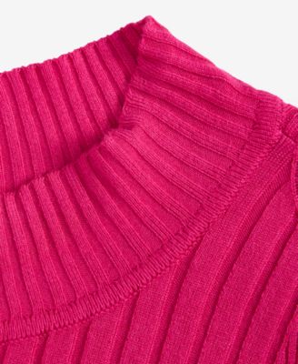 Women's Detail Ribbed Mock Neck Sweater, Created for Macy's