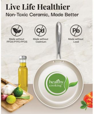 Natural Collection  Ceramic Nonstick  10 in.Frying Pan