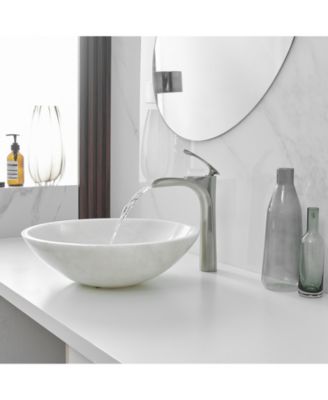 Single Hole Single Handle Bathroom Vessel Sink Faucet With Pop Up Drain Without Overflow in Matte Black Chrome