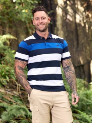 Men's Jersey Contrast Panel Polo