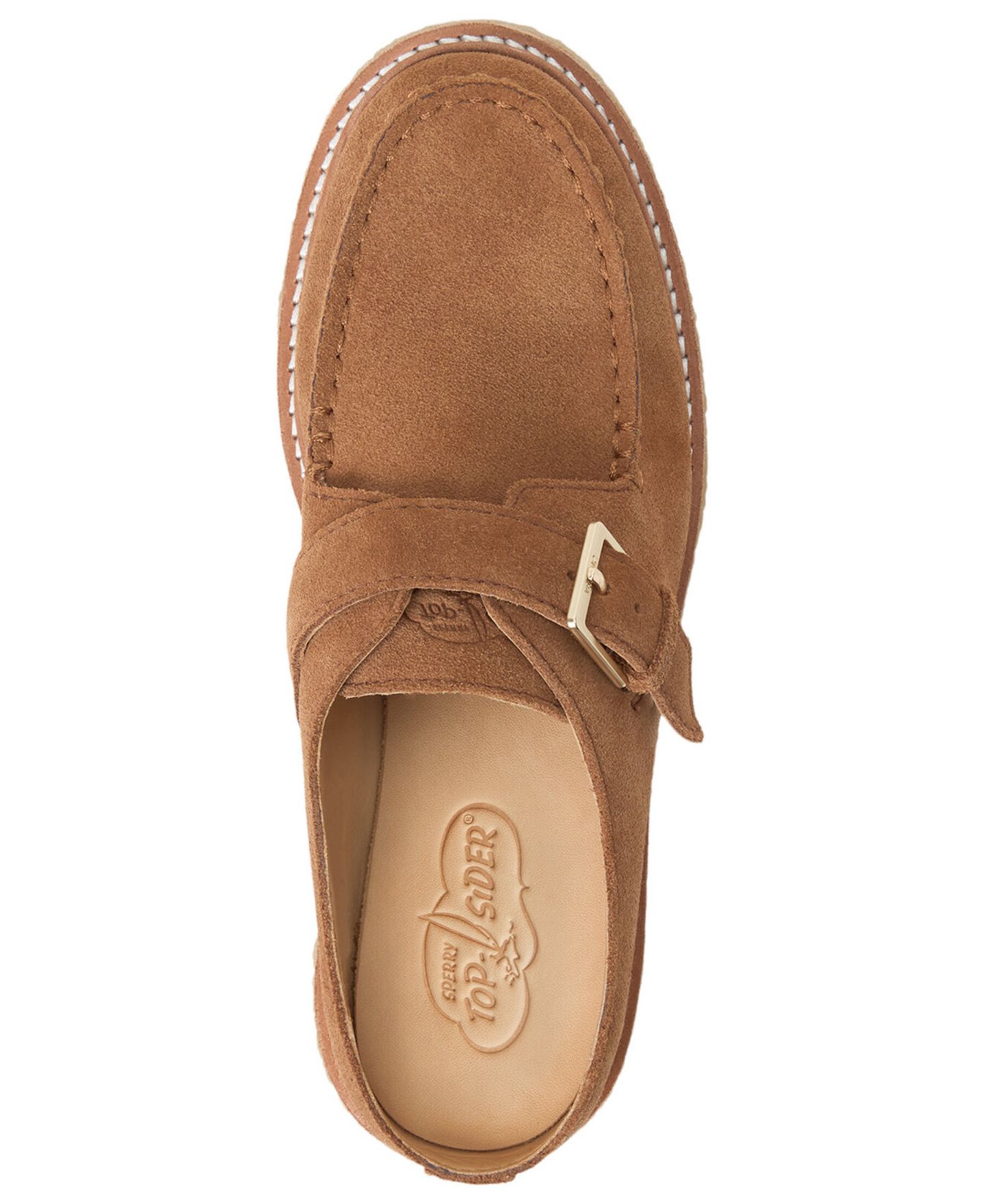 Женские сабо Sperry Captain's Oxford Round Toe Crepe Mules, цвет: Рыжевато-коричневый — фото 4
