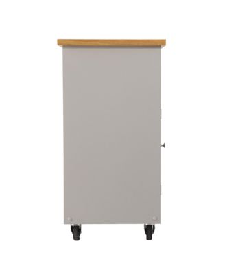 Rolling Kitchen Island with Storage Space, Towel Rack, and Utility Drawer