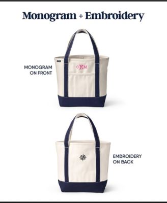 Medium 5 Pocket Zip Top Long Handle Canvas Tote Bag