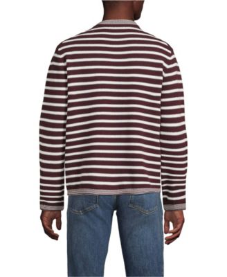 Men's Long Sleeve Textured Cotton Crewneck Sweater