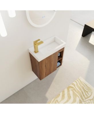 20" Floating Bathroom Vanity with Resin Sink and Soft-Close Door