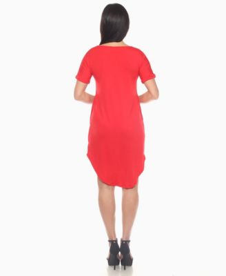 Women's V-Neck Knee-Length Dress