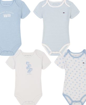 Baby Boys' Short Sleeve Bodysuits, 4-Pack Set