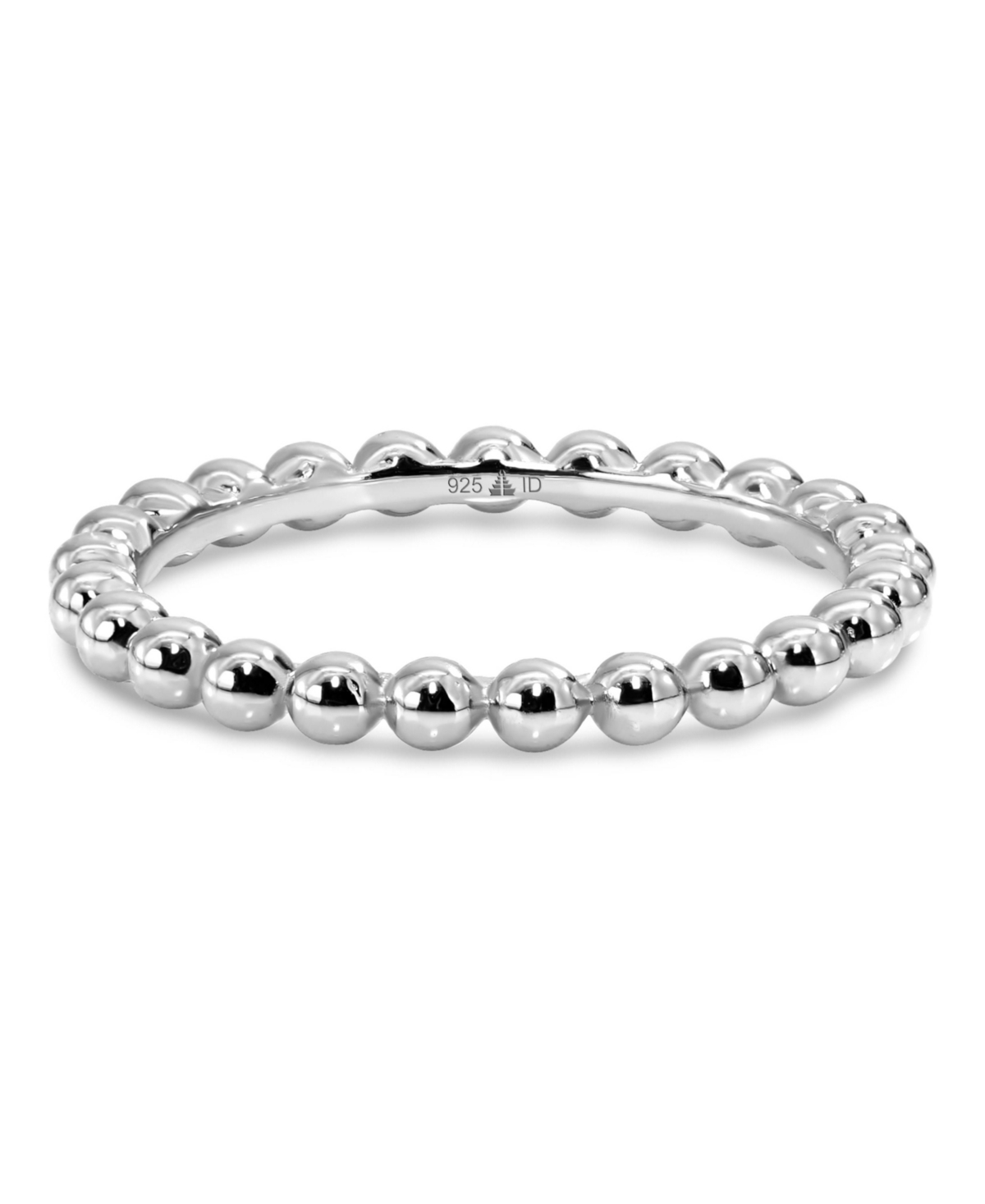 Beaded Ball Ring in Sterling Silver, Size - Silver