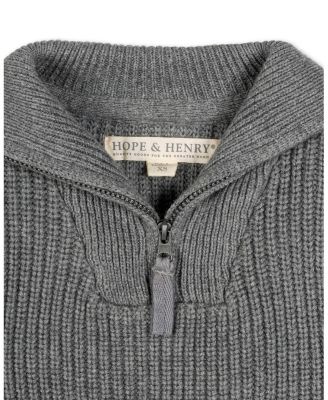 Little and Big Boys' Organic Rib Knit Half Zip Pullover Sweater