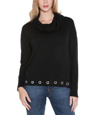 Women's Hacci Cowl Neck Knit Top