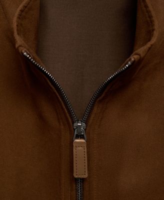 Men's Suede Leather-Effect Jacket