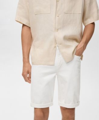 Men's Slim-Fit Denim Bermuda Shorts