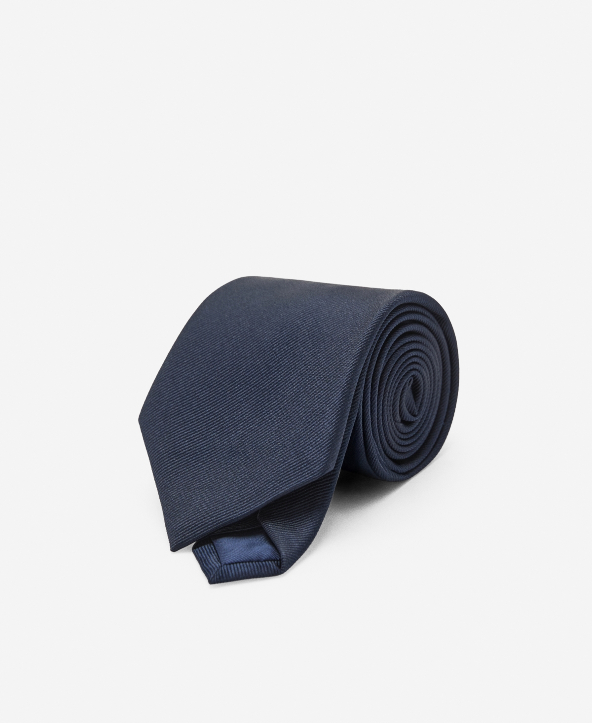 Mango Men's Plain Silk Tie In Blue