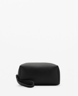 MANGO - Men's Contrast-Strap Pebbled Cosmetic Bag