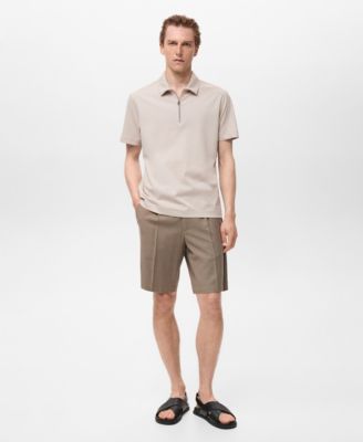 Men's Zip Neck Polo Shirt