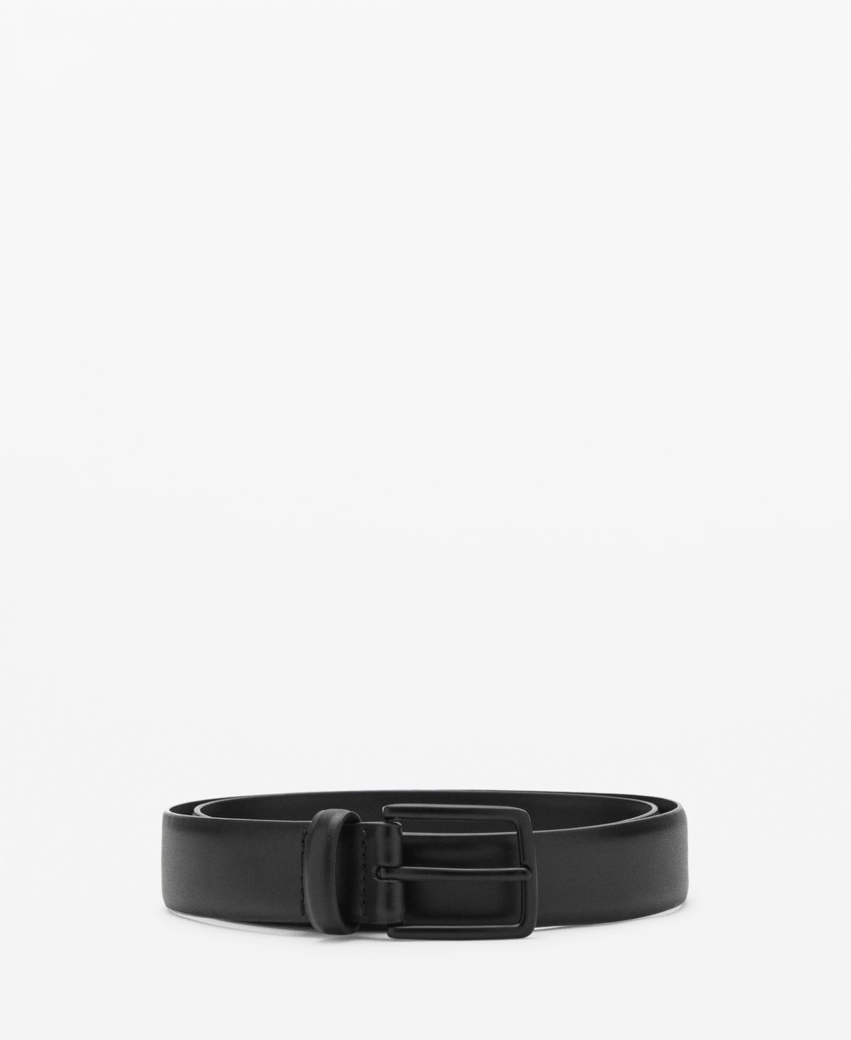 Мужской кожаный ремень с пряжкой