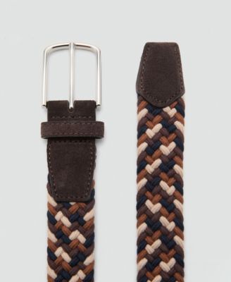 Men's Braided Elastic Colored Belt