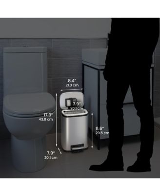 SoftStep Stainless Steel Trash Can with Odor Filter