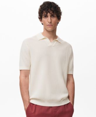 Men's Ribbed Cotton Knitted Polo Shirt