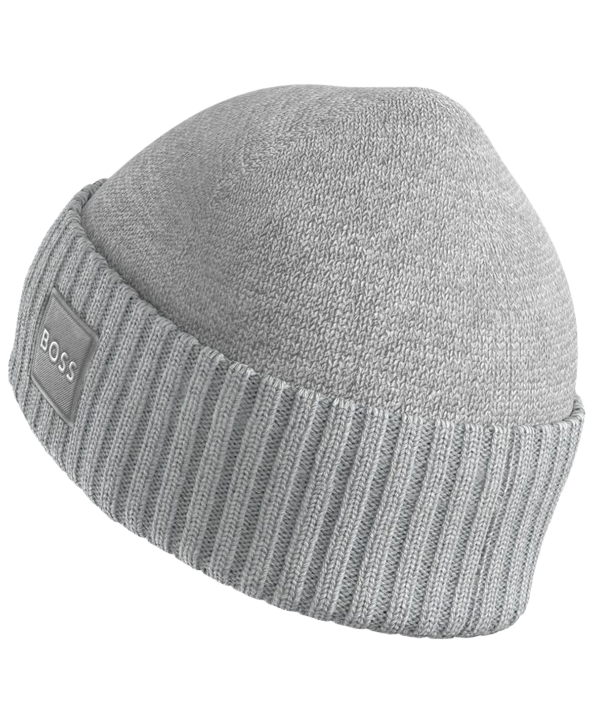 Hugo Boss Men's Akaio Turn-up Beanie Hat In Gray