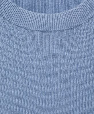 Men's Fine Rib-Knit Cotton Sweater