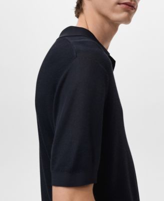 Men's Fine-Knit Cotton Polo Shirt