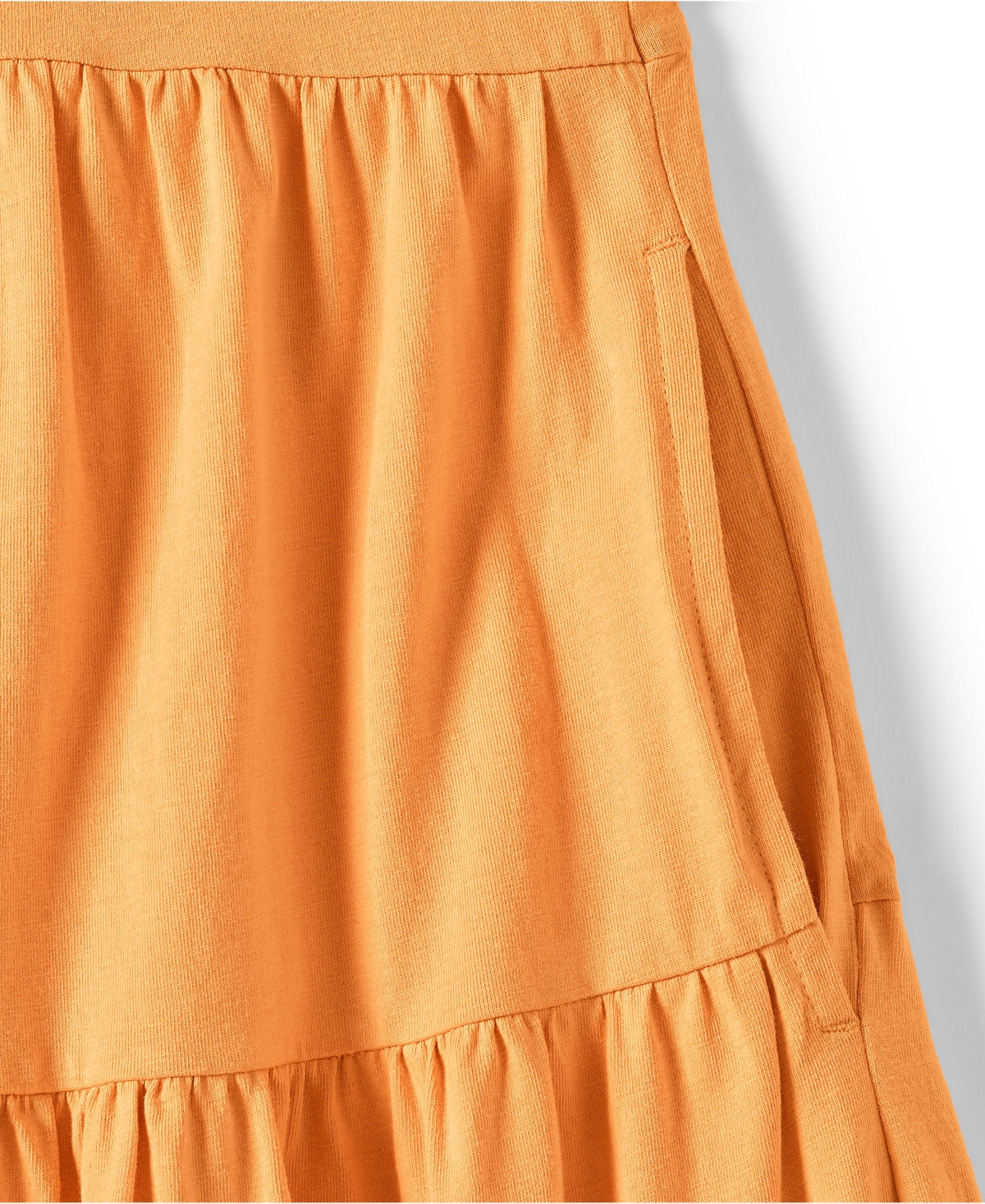 Lands' End Women's Cotton Jersey Tiered Mini Dress