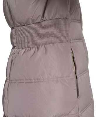Women's Trim Hood Zip-Front Down Filled Puffer Coat
