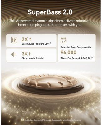 Bowie MC1 Pro Open Ear Clip-On Headphones, Hi-Res LDAC & HiFi4 Acoustic Sound, 5g Ultra-Lightweight Comfort, SuperBass 2.0, DNN 4-Mic AI Clear Calls, IP67 Waterproof, Bluetooth 6.0