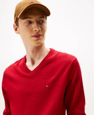 Men's Essential Solid V-Neck Sweater