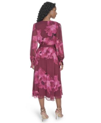 Women's Tie-Sleeve Midi Dress