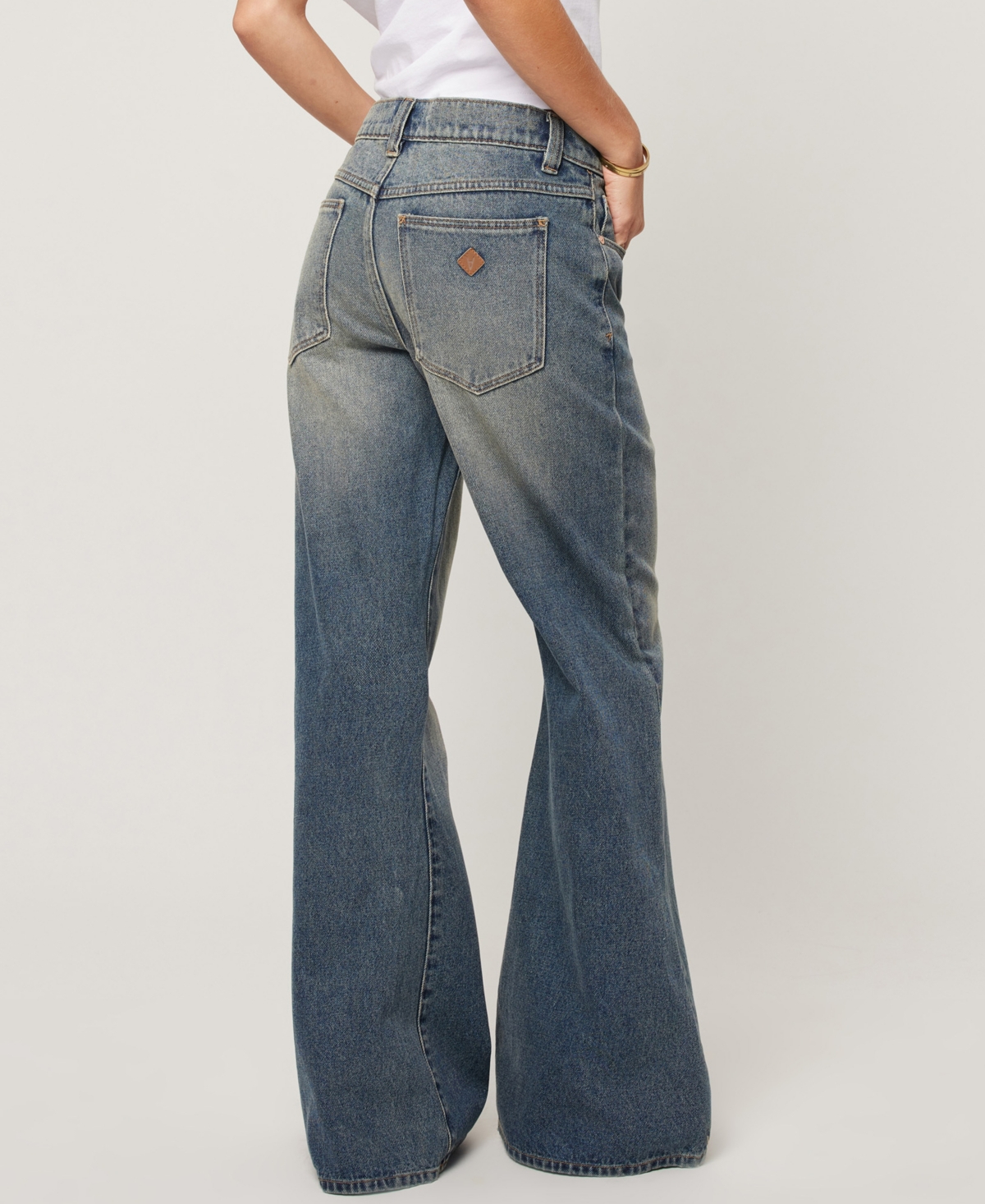 Abrand Women's 99 Amalie Flare Baggy Jeans In Gray