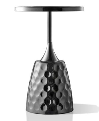 Knoll 16" Metal Round End Table with Pedestal Base