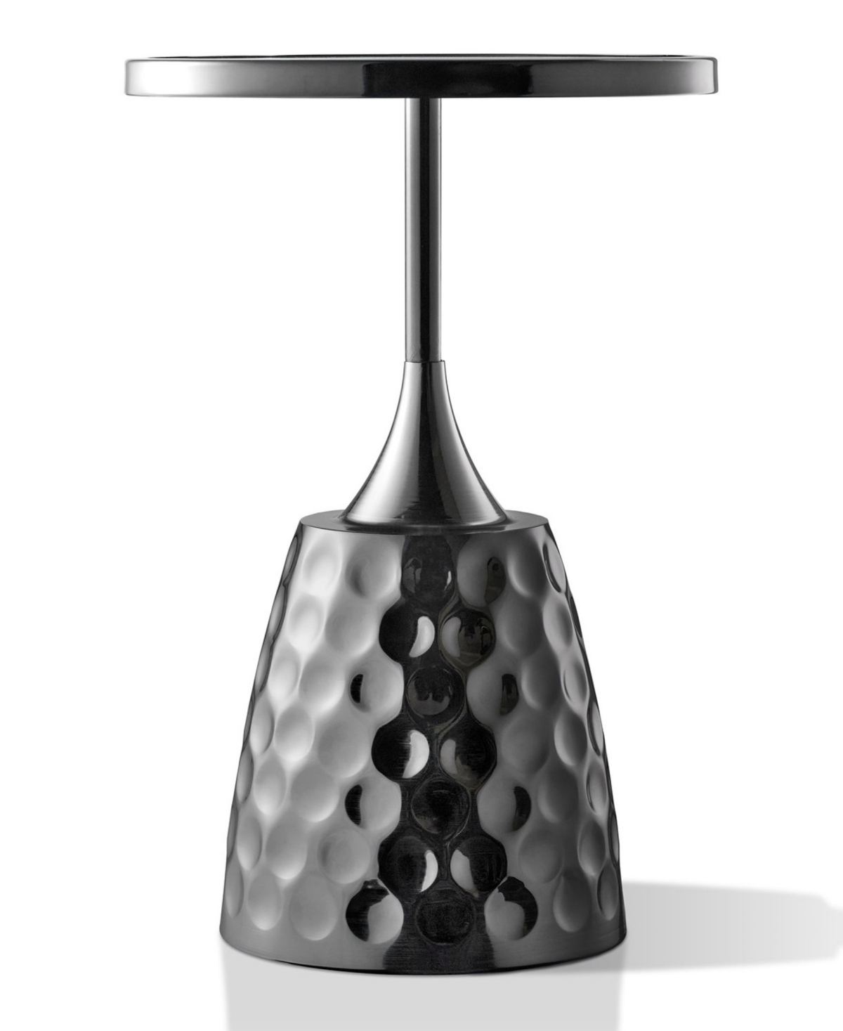 Furniture Of America Knoll 16" Metal Round End Table With Pedestal Base In Black