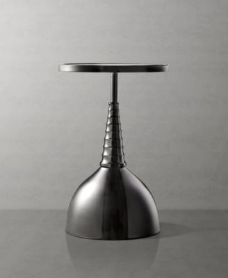 Knoll 16" Metal Round End Table with Pedestal Base