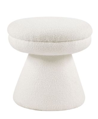 Silas 18" Mushroom Upholstered Ottoman