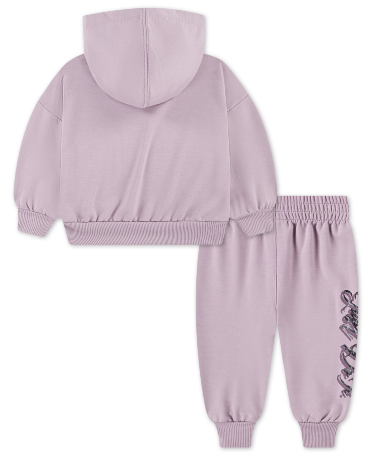 Nike Baby Girls Swoosh On Pointe 2-piece Hoodie And Joggers Set In Purple