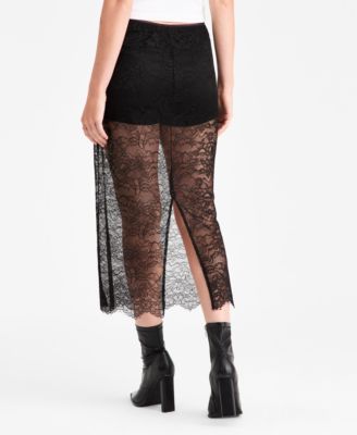 Women's Sheer Lace Midi Skirt, Macy's Exclusive